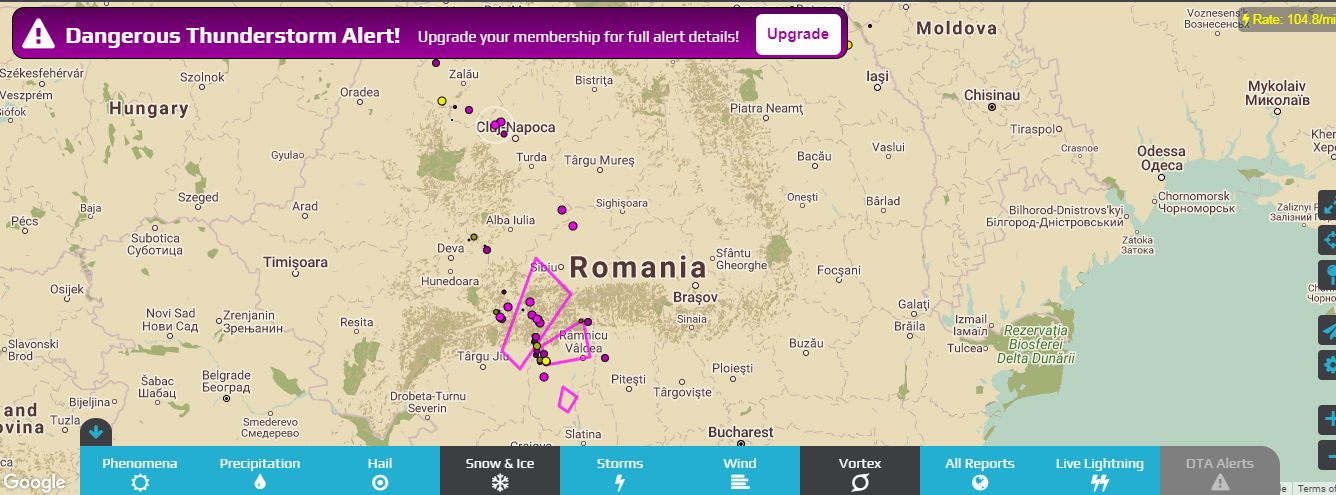 harta live furtuni romania