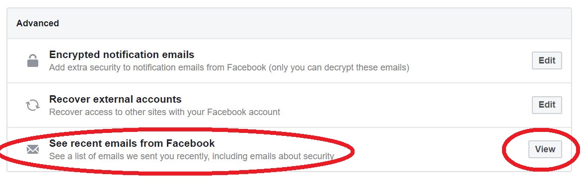 verificare mail de la facebook